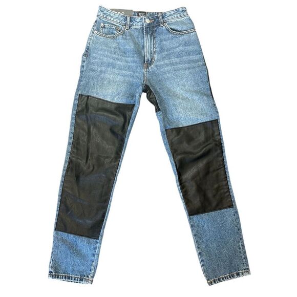 Urban Outfitter BDG Y2k, Retro, Goth Mom High Waisted Patched Color Block Sz: 25 - Picture 1 of 8